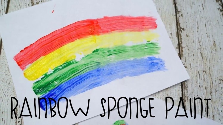 Rainbow Sponge Paint for Kids