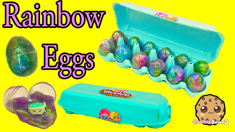 Shopkins Season 5 Petkins Blind Bags + Surprise Rainbow Goo Egg Carton Unboxing - Cookieswirlc