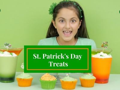 St. Patrick's Day Treats Rainbow Cake, Irish Flag Jello & Cupcakes Irish Leprechaun Food Tasting