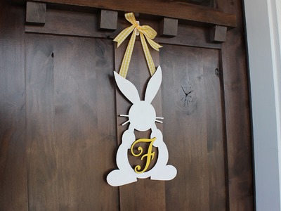 Create an Easter Bunny Monogram Wreath