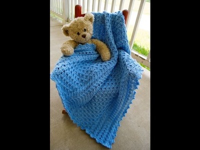 Crocheted Cabled Baby Blanket (Part 1)