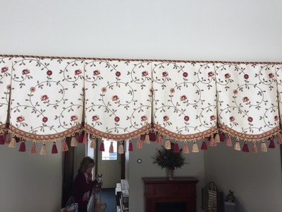 Finish off the top of your valance with welting or braid cord without sewing!