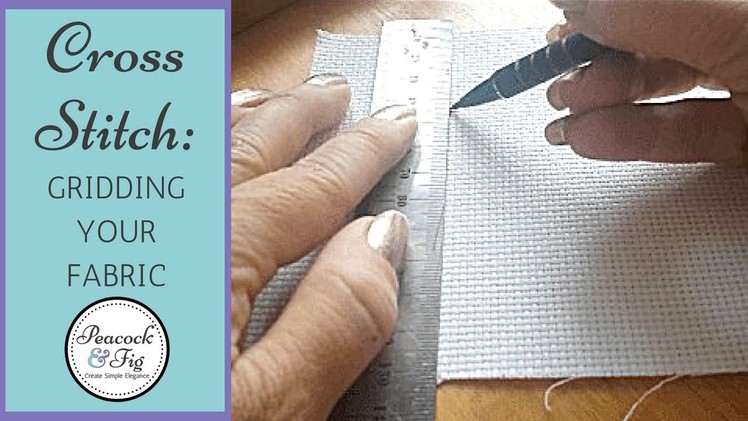 Gridding fabric for cross stitch