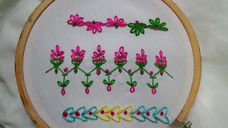 Hand Embroidery: Beginner Stitches (Border Stitch and more)