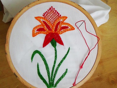 Hand Embroidery: Blanket stitch flower