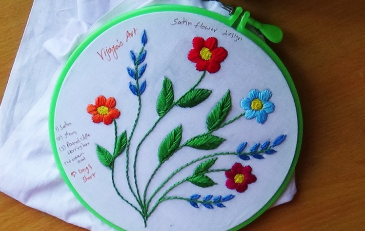Hand Embroidery Designs # 107 - Satin stitch Design