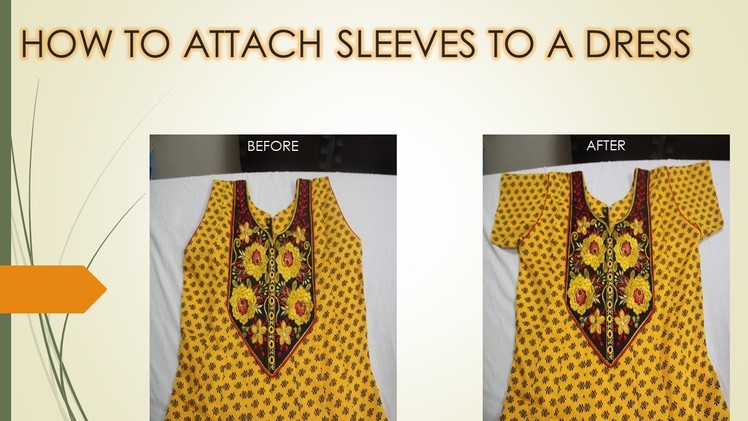 How to attach Sleeves to a Ready-made Dress