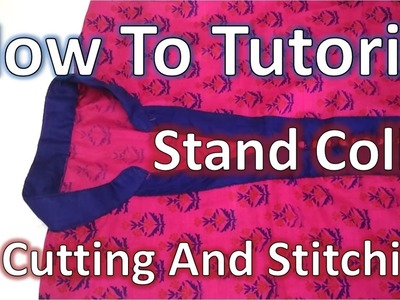How to | Cutting and Stitching of Stand Collar Dress