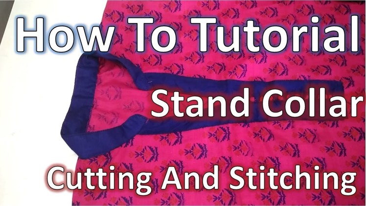 How to | Cutting and Stitching of Stand Collar Dress