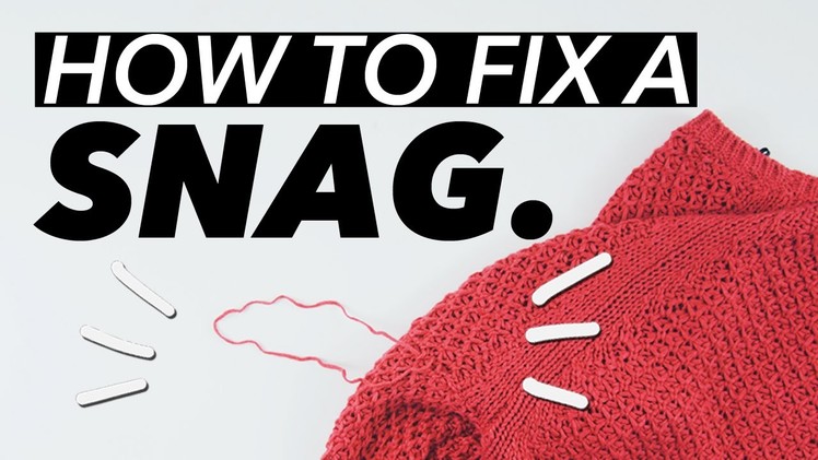 How to Fix a Snag.Pull in Knits! | WITHWENDY