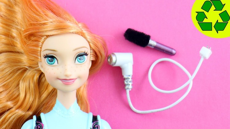 How to Make a REALISTIC DOLL HAIR DRYER and Hair brush - Easy Doll Crafts - simplekidscrafts