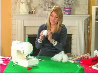 How to Make Fabric Christmas Decorations : How to Stuff Panel Christmas Ornaments