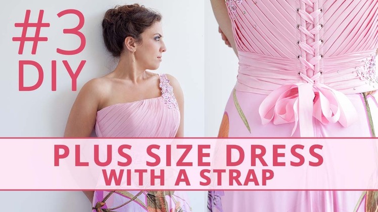 Sew Plus Size Dress with a Strap and Drapery. Part 3