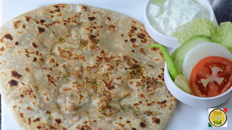 Tasty Onion Paratha - Onion Bread - By Vahchef @ vahrehvah.com