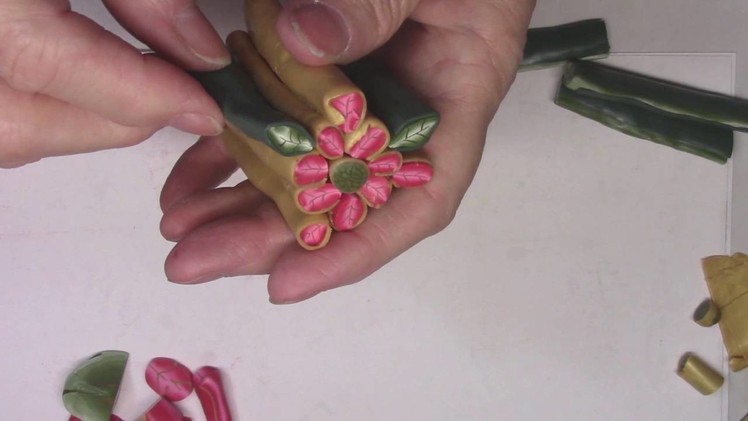 TupeloDesignsLLC DT Project - Polymer Clay Poinsettia Cane Part 2