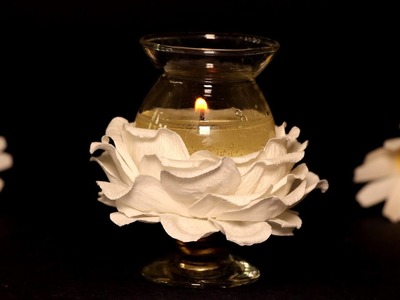 DIY Gel Candles Making Ideas - Beautiful Paper Flower Candle Decoration