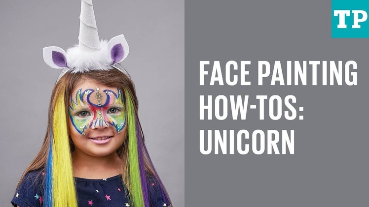 Halloween face painting for kids: Unicorn
