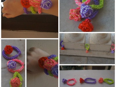 How to Make a Rose Charm or Bracelet on a Rainbow Loom| Milena