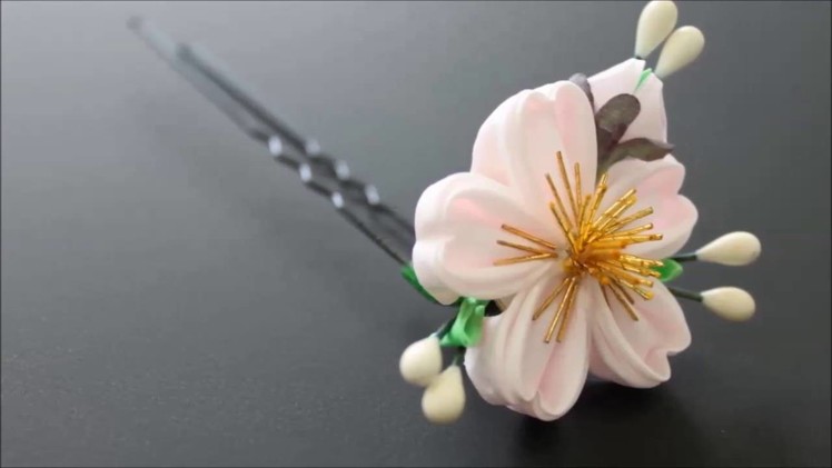 Japanese Ornamental Hairpin- Kanzashi【small】-Sakura, Spring