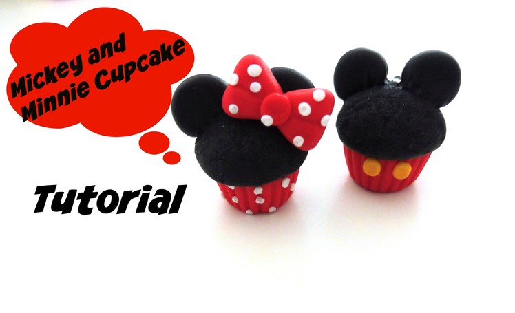 Mickey and Minnie Mouse Cupcakes ~ Polymer Clay Tutorial