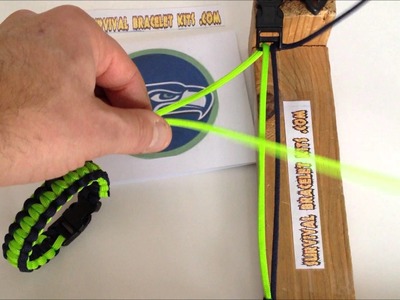 Seattle Seahawks Two Color Paracord Survival Bracelet Instructions easy step by step