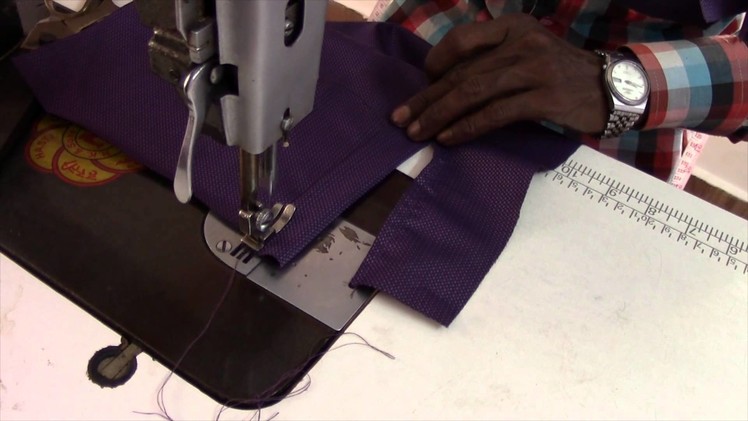 'V' Shoulder and Apple Cut Men Shirt Step by Step - 4. Making the Sleeve (English Audio)