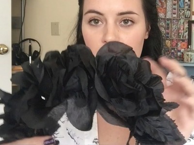 DIY Black Flower Crown - Cheap and Easy DIY Halloween Costume