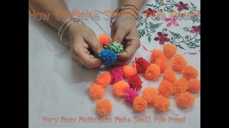 [DIY] How to Make Simple Pom Poms Out Of Wool. Small Pom Poms