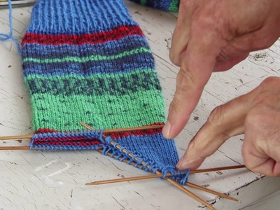 How to knit a short row heel for a sock by ARNE & CARLOS