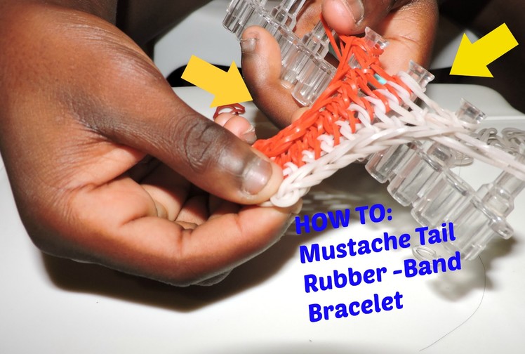 How to make a Baby Mustache Tail Rubber-band bracelet