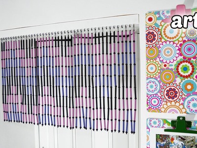 How to Make a Magazine Rolls and Beads Door Curtain