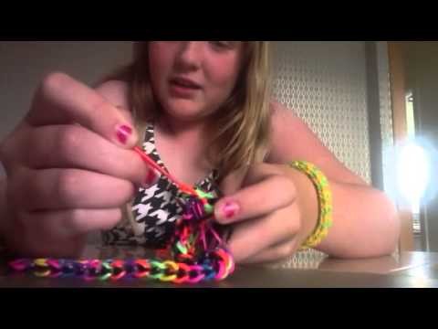 How to make easy triple single loom bracelet with 2 forks