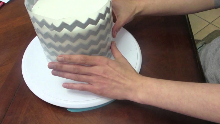 How to make fondant Chevron Pattern for a Cake