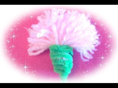 How to make yarn flower tutorial