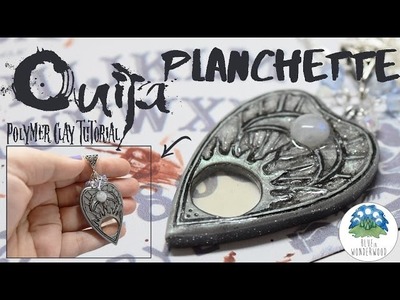 Ouija Planchette Pendant - Halloween Jewelry - Polymer Clay Tutorial with Stop Motion