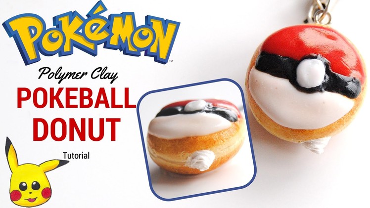 Pokemon Pokeball Donut Polymer Clay Tutorial