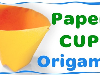 How to make a Paper Cup. Very easy origami for beginners.