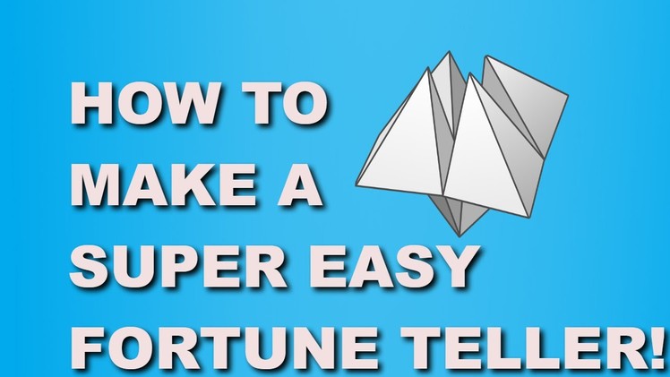 How to make a super easy paper fortune teller!