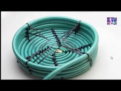 How to make basket from garden hose.