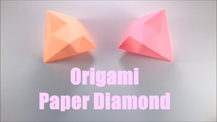 Origami Paper Diamond - Advanced Style (with more creases)