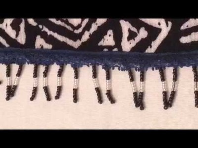 DIY Beaded Fringes | With Border of Blue