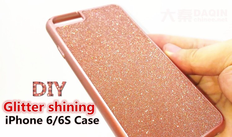 DIY Dubai Luxurious glitter shining dark pink iPhone 6.6S mobile case