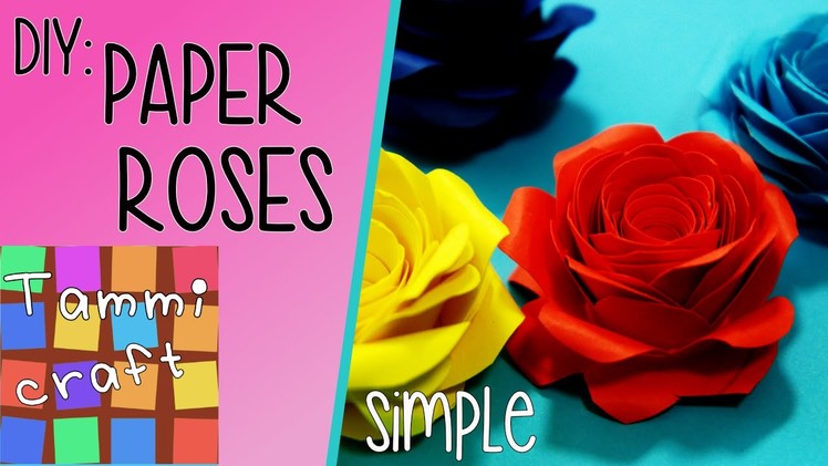 DIY: How to make a beautiful paper rose - Tutorial - Tammi Craft