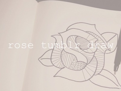 HOW TO DRAW A ROSE TUMBLR I easy drawing starting from an "S"
