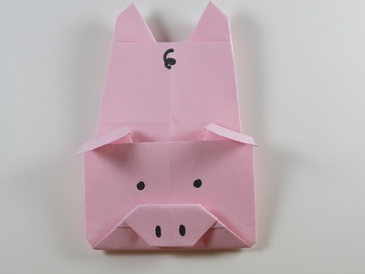 How to Make an Origami Paper Pig. DIY Easy Origami.