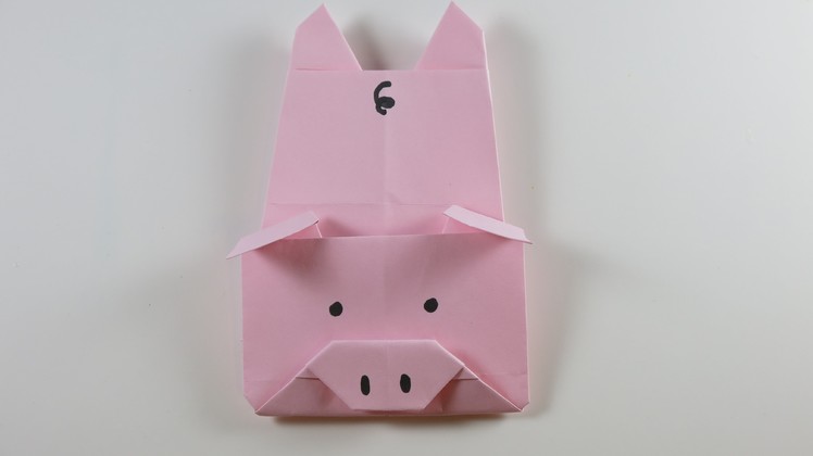 How to Make an Origami Paper Pig. DIY Easy Origami.