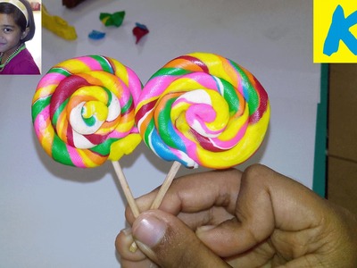 How To Make Lollipop With Play Doh Clay Modelling Clay Kids Love to Make Playing Clay Dough