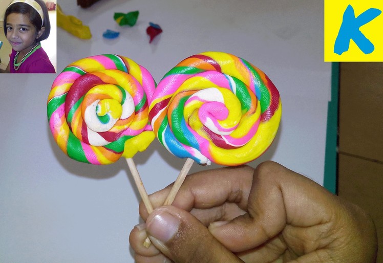 How To Make Lollipop With Play Doh Clay Modelling Clay Kids Love to Make Playing Clay Dough
