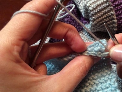 How to Pick up and Knit Sts Along WS Garter Stitch Bind Off Edge