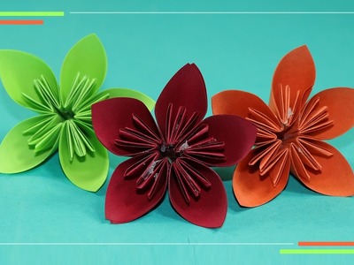 Origami Kusudam Flower: How to Make Paper Flowers, Easy for Biginners